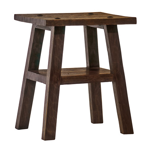 Primitive Side Table - With shelf